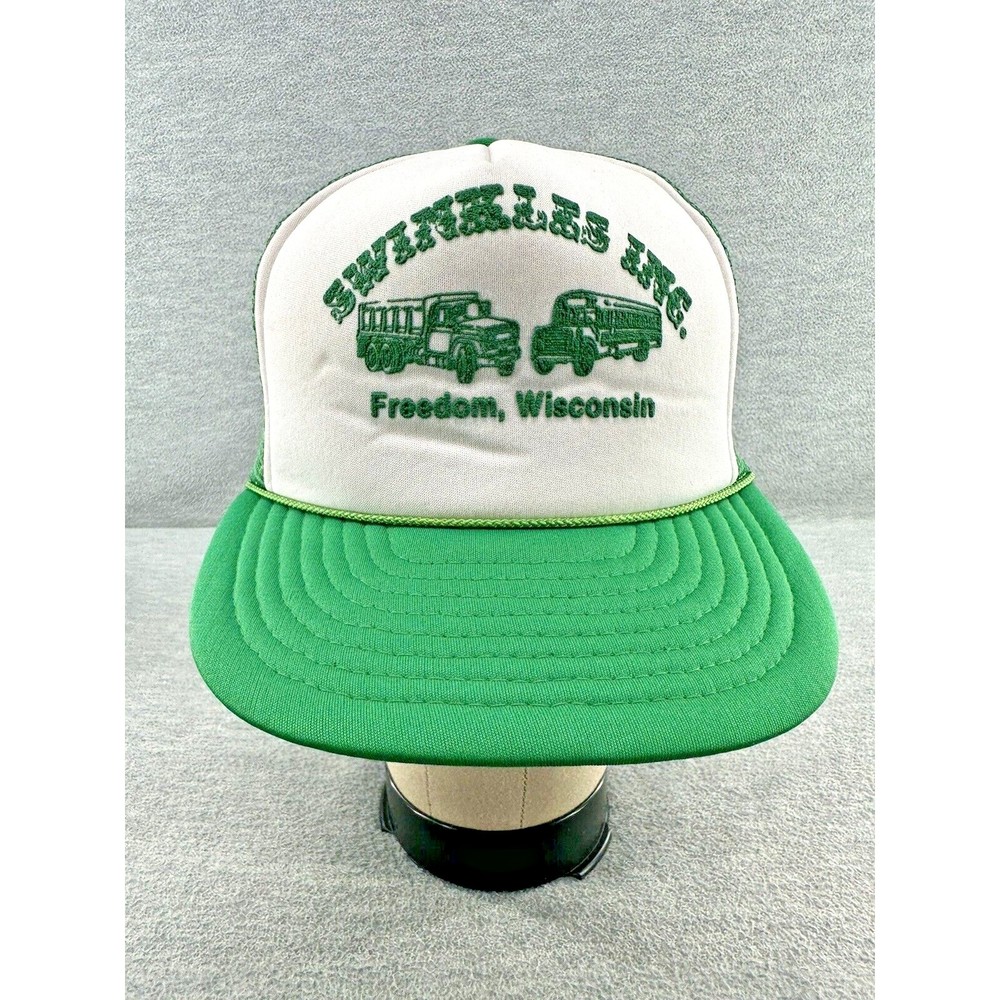 Mohr's Swinkles Inc Freedom, Wisconsin LoGreen/White Mesh Trucker Adjustable Hat